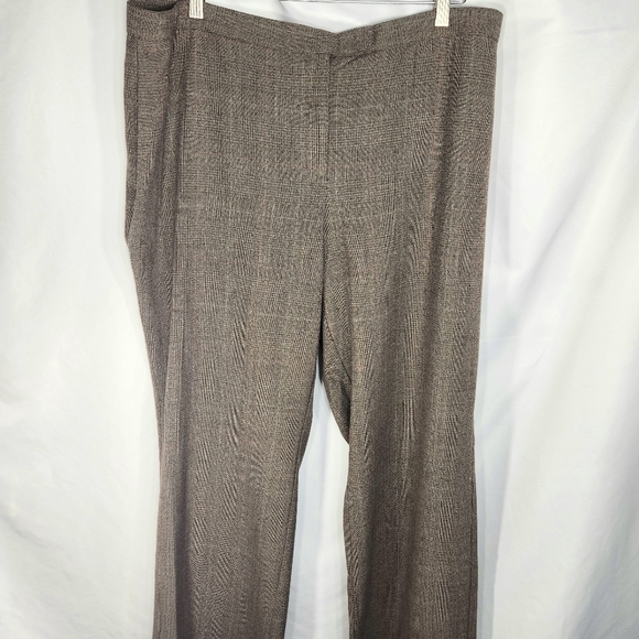 Sag Harbor Stretch Brown Blue Red Plaid Straight Leg Dress Pants Plus Size 20W - Picture 1 of 9